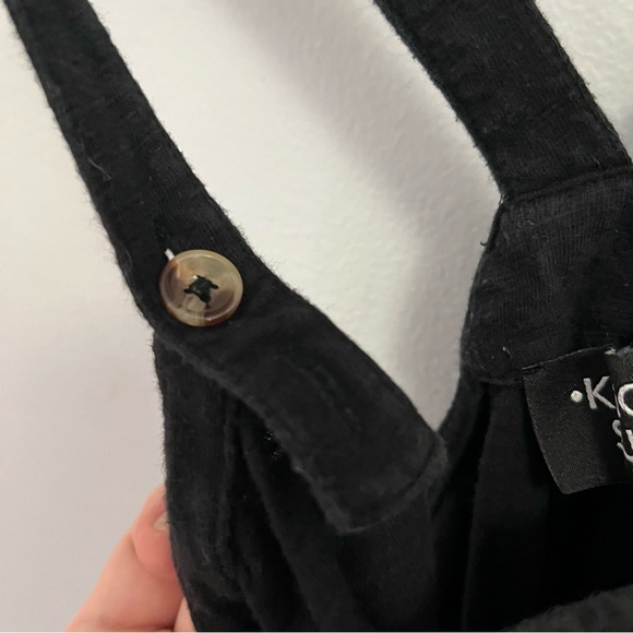 Black Organic Cotton Overalls Jumpsuit Large - Picture 9 of 10